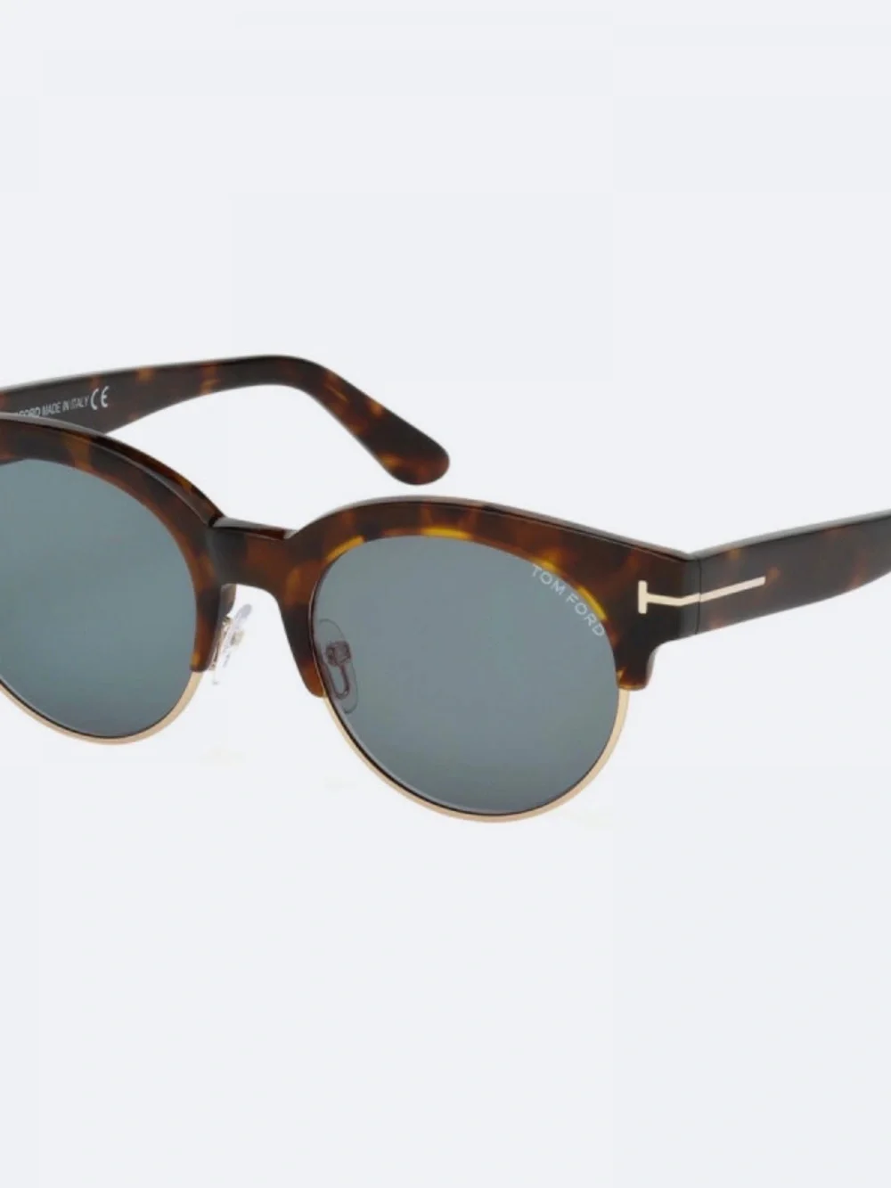 Tom Ford Women's Tortoiseshell Round Sunglasses - Black Lenses